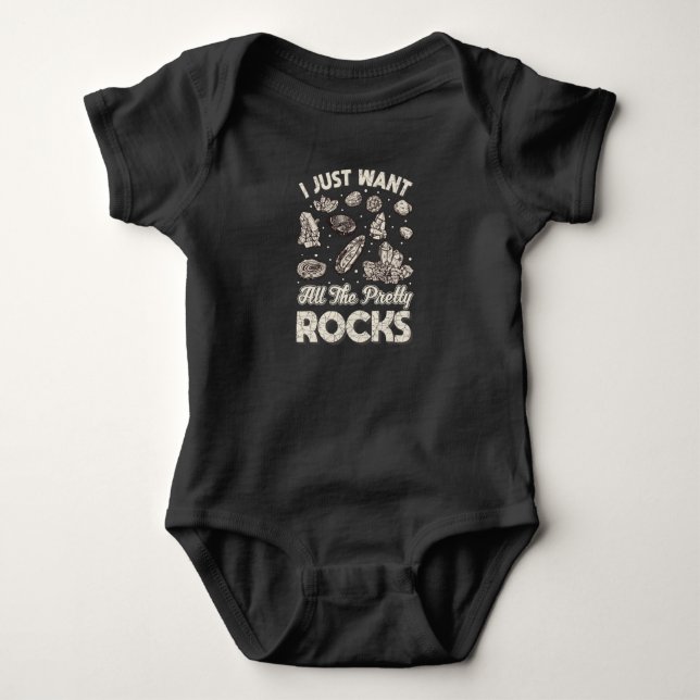 Geology Rocks Collector Geologist Baby Bodysuit (Front)