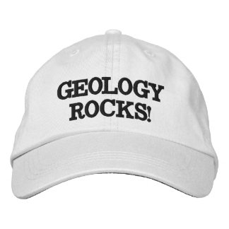 "GEOLOGY ROCKS!" EMBROIDERED BASEBALL CAP