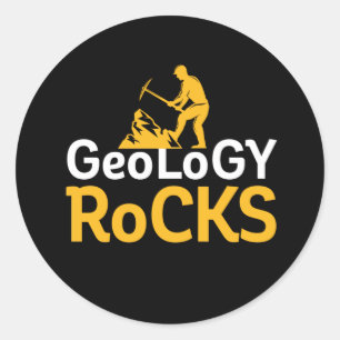 Geology Rocks Funny Geological Science Puns Classic Round Sticker
