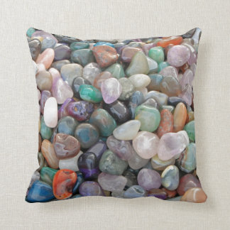 Geology Rocks Gem semi precious Stone Quartz Throw Pillow