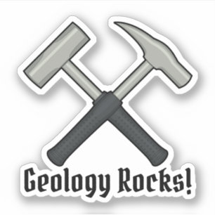 Geology Rocks! Geologist's Hammer Logo Vinyl Sticker