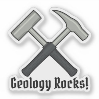 Geology Rocks!  Geologist's Hammer Logo Vinyl Sticker
