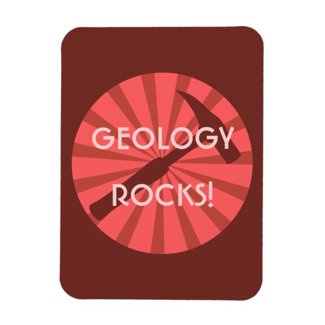 Geology Rocks! Hammer Badge Magnet (Vertical)