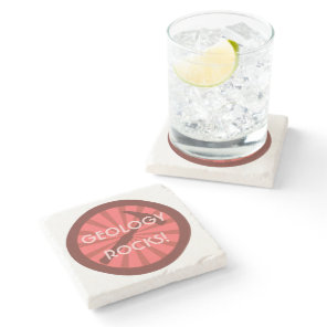 Geology Rocks! Hammer Badge Stone Coaster