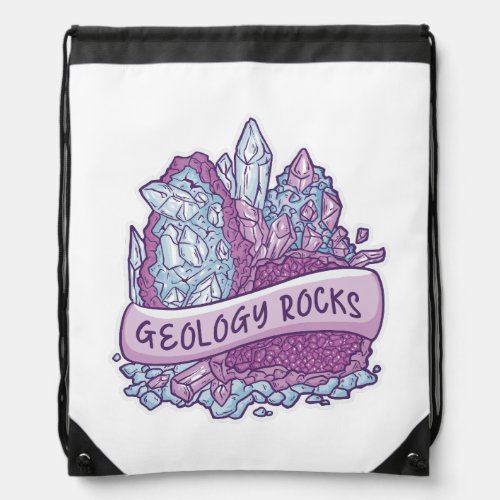Geology rocks invitation drawstring bag