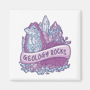 Geology rocks invitation magnet