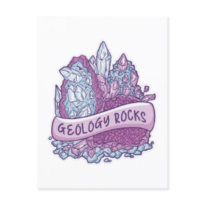 Geology rocks invitation postcard