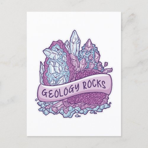 Geology rocks invitation postcard