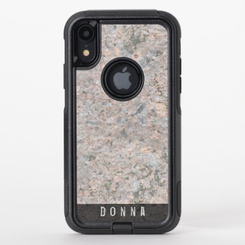 Geology Rough Rock Texture Custom Name OtterBox Commuter iPhone XR Case