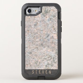 Geology Rough Rock Texture Name Otterbox Defender Iphone Se/8/7 Case by KreaturRock at Zazzle