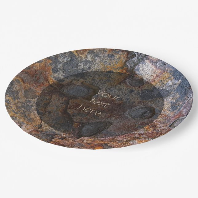 Geology Sedementary Rock Surface any Text Paper Plates (Angled)