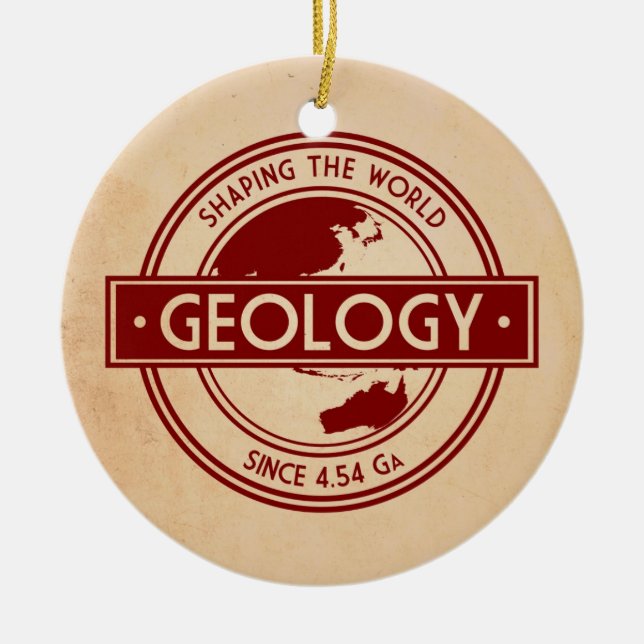 Geology- Shaping the World Logo (Asia/Australia) Ceramic Ornament (Front)