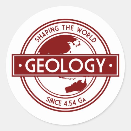 Geology_ Shaping the World Logo AsiaAustralia Classic Round Sticker