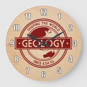 Geology- Shaping the World Logo (Asia/Australia) Large Clock