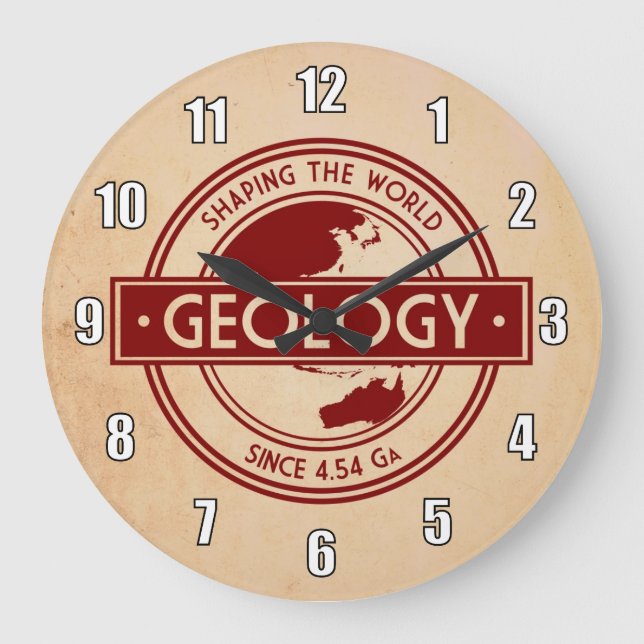 Geology- Shaping the World Logo (Asia/Australia) Large Clock (Front)