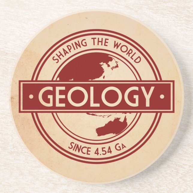 Geology- Shaping the World Logo (Asia/Australia) Sandstone Coaster (Front)