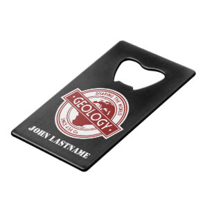Geology- Shaping the World Logo (Europe/Africa) Credit Card Bottle Opener