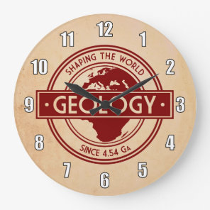 Geology- Shaping the World Logo (Europe/Africa) Large Clock
