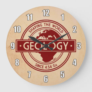 Geology- Shaping the World Logo (Europe/Africa) Large Clock