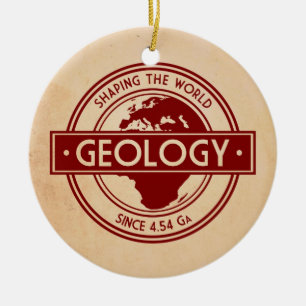Geology- Shaping the World Logo (Europe) Ceramic Ornament