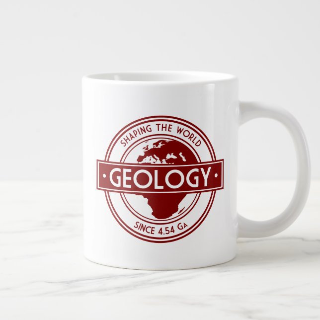 Geology- Shaping the World Logo (Europe) Giant Coffee Mug (Right)