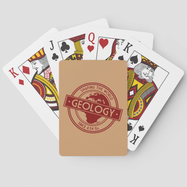 Geology- Shaping the World Logo (Europe) Poker Cards (Back)
