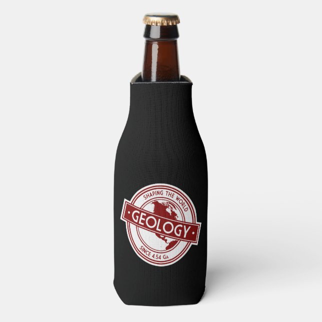 Geology- Shaping the World Logo (North America) Bottle Cooler (Bottle Front)