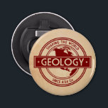 Geology- Shaping the World Logo (North America) Bottle Opener<br><div class="desc">This round geology logo reads "Geology: Shaping the World Since 4.54 Ga" and includes a western hemisphere globe of the Earth depicting North America and part of South America. Trivia: Ga is the symbol for billion years ago, or giga-annums. 4.54 Ga is the age of the Earth. Europe-centric and Asia-centric...</div>