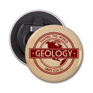 Geology- Shaping the World Logo (North America) Bottle Opener