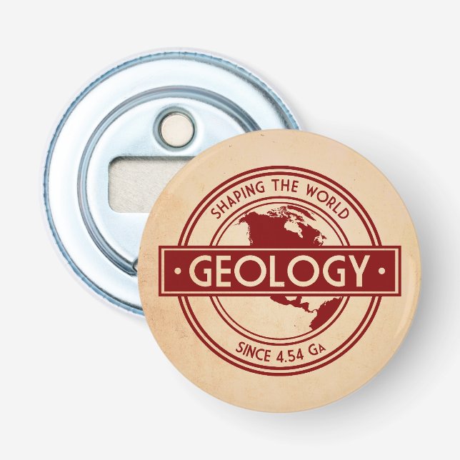 Geology- Shaping the World Logo (North America) Bottle Opener (Front)