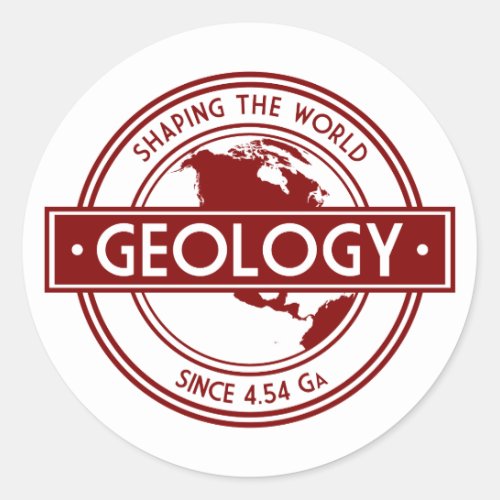 Geology_ Shaping the World Logo North America Classic Round Sticker