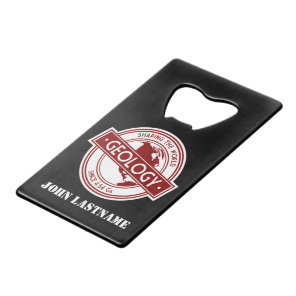 Geology- Shaping the World Logo (North America) Credit Card Bottle Opener