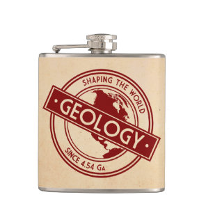 Geology- Shaping the World Logo (North America) Flask