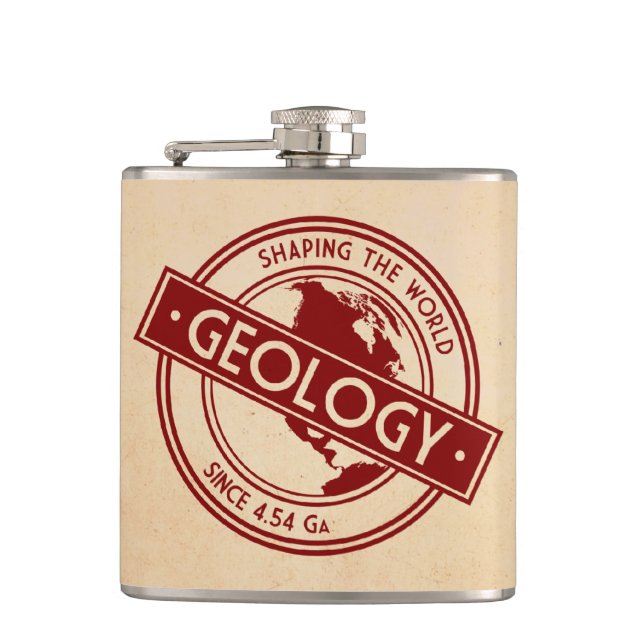Geology- Shaping the World Logo (North America) Flask (Front)