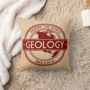 Geology- Shaping the World Logo (North America) Throw Pillow