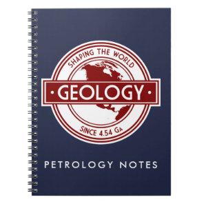 Geology- Shaping the World North America Logo Notebook
