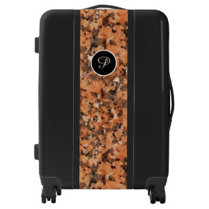 Geology Spotty Rock Texture Monogram Luggage