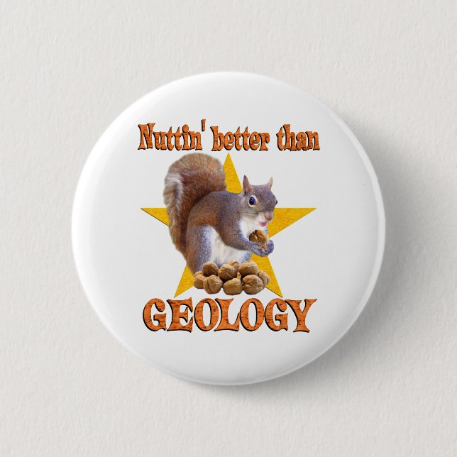 Geology Squirrel Button (Front)
