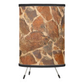 Geology Stone Wall Structure Photo Warm Golden Tripod Lamp (Left)