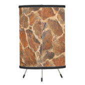 Geology Stone Wall Structure Photo Warm Golden Tripod Lamp (Back)