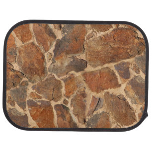 Geology Stone Wall Structure Warm Glow Car Mat