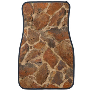 Geology Stone Wall Structure Warm Glow Car Mat