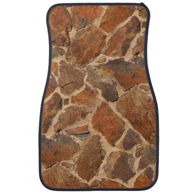 Geology Stone Wall Structure Warm Glow Car Mat (Front)