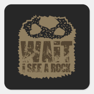 Geology - Wait I See A Rock Square Sticker