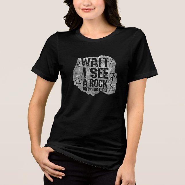 Geology - Wait I See A Rock Tri-Blend Shirt (Front)