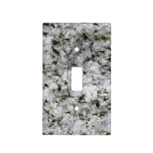 Geology White Granite Rock Texture Light Switch Cover (Front)