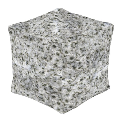 Geology White Granite Rock Texture Outdoor Pouf