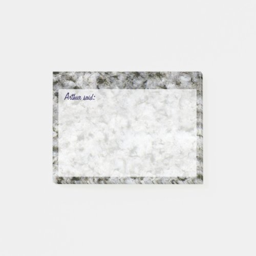 Geology White Granite Rock Texture with Text Post_it Notes