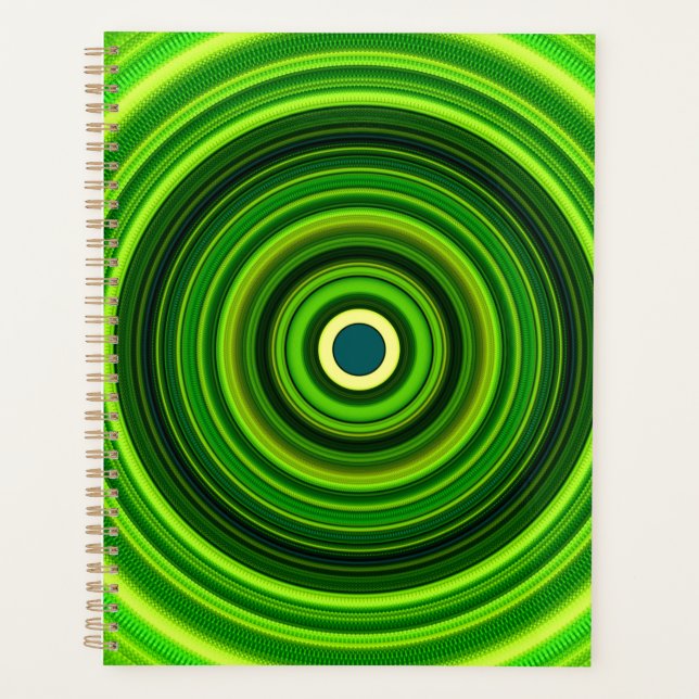 Geomagnetic Green Mandala-25436 Planner (Front)