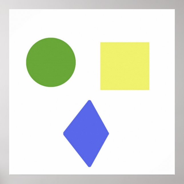 geomertical shapes art poster (Front)